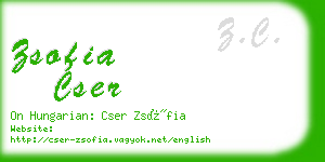 zsofia cser business card